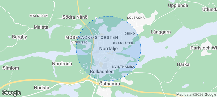 Norrtälje Airbnb map